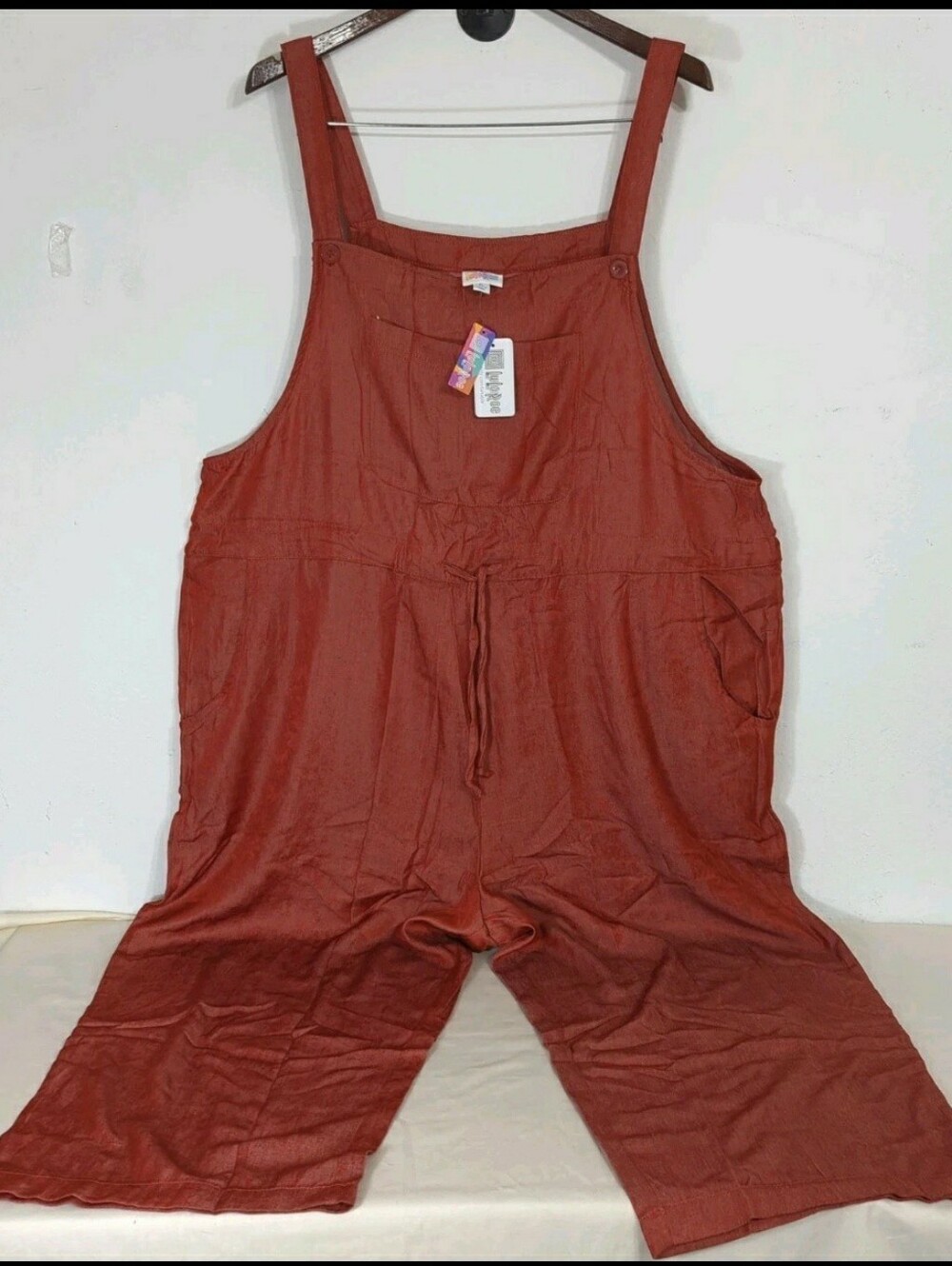 Lularoe Juliet Jumpsuit Chambray Collection Brick Red XL NWT
